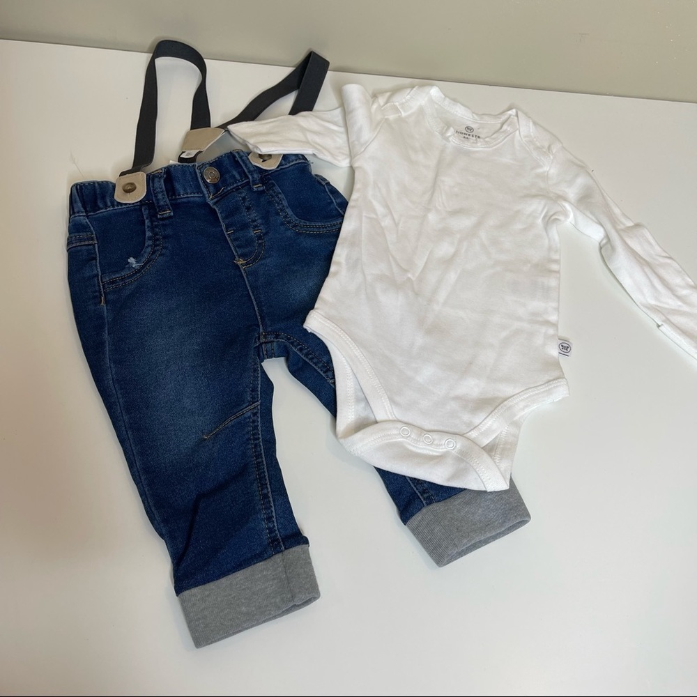 Cat and jack suspended jeans and honest long sleeve tee